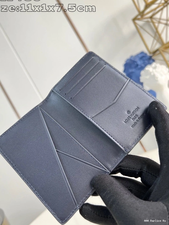AAA Pruses Bags cm VUITTON LOUIS Pocket Organizer-7.5*11.1*1 0807